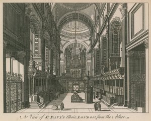 Interiør af St Pauls Cathedral af English School