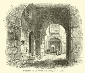 Interiør af St Stephens Gate, Jerusalem af English School