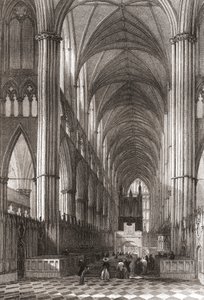 Interiør af Westminster Abbey, City of Westminster, London, England af English School