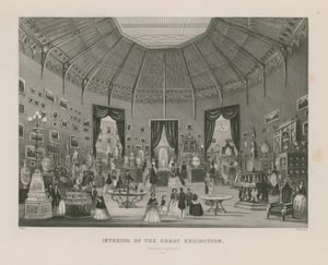 Interiør af den store udstilling, 1851, afdeling Zollverein af English School