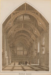 Interiør af Guildhall, London af English School