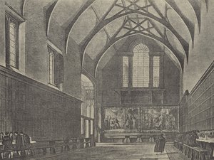 Salens indre, 1816 (dybtryk) af English School