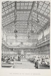 Interiør af Underhuset af English School