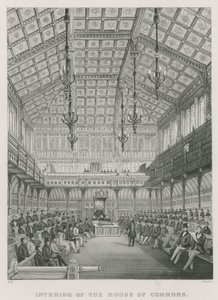 Interiør af Underhuset af English School