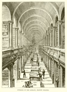 Interiør af biblioteket, Trinity College af English School