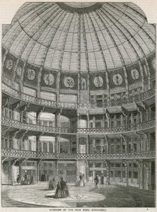 Interiør af New Coal Exchange, Thames Street af English School
