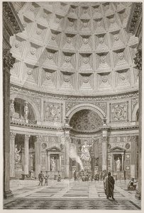 Det indre af Pantheon i Rom (restaureret) af English School
