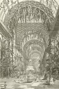 Indvendig udsigt af Crystal Palace, Sydenham af English School