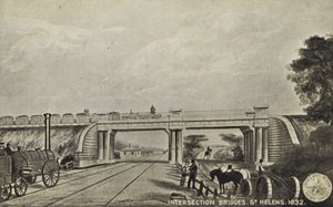 Intersection Bridges, St. Helens, 1832 af English School