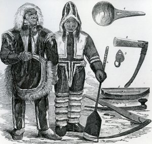 Inuit-par (gravering) af English School