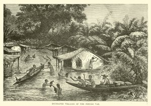 Inundated villages of the Fernao Vaz  af English School