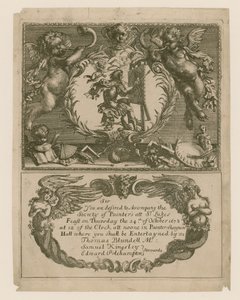Indbydelse til Malerforeningen den 24. oktober 1678 af English School