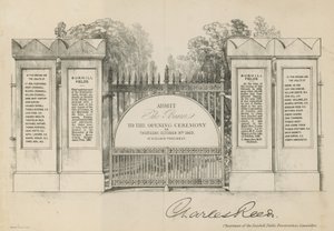 Invitation til åbningen af Bunhill Fields Cemetery af English School