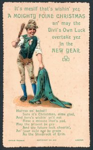 Irsk julehilsenskort af English School