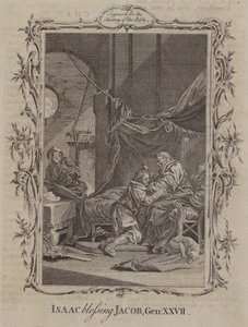 Isak velsigner Jakob (gravering) af English School