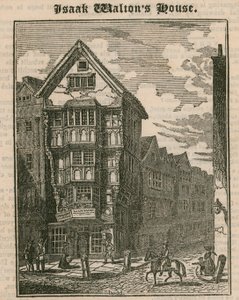 Isaak Waltons House, Fleet Street, London af English School