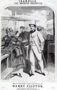 Isabella the Barbers Daughter, reklame for Harry Cliftons musik, 1865 af English School