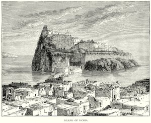 Øen Ischia (kobberstik) af English School