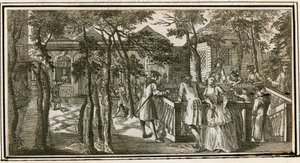 Islington Spa, tidligere New Tunbridge Wells, 1735 af English School