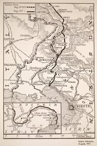 Italiensk fremrykning, august 1917 af English School