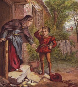 Jack And The Bean-Stalk (farve litho) af English School