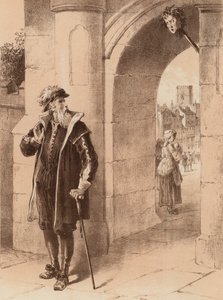 James Bird, "Hans far gik en dag forbi og så sin søns ansigt" (litho) af English School