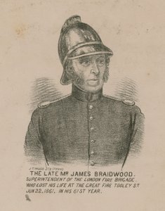 James Braidwood, Superintendent for London Fire Brigade af English School