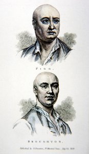 James Figg og Jack Broughton, fra et tryk udgivet i 1812 (farve litho) af English School