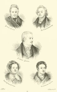 James Hogg, Dr. Thomas Chalmers, Sydney Smith, Mary Russell Mitford, Washington Irving af English School