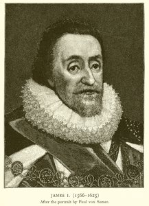 James I (1566-1625) af English School