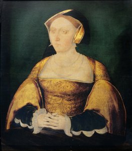 Jane Seymour (1508/9-1537) ca. 1536 (olie på panel) af English School