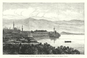 Jannina, Epirus hovedstad, et af de steder, der er afstået til Grækenland ved Berlin-traktaten (gravering) af English School