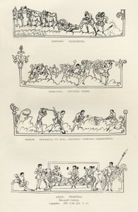 Januar, februar, marts og april, fra "The Julius Calendar and Hymnal", illustration fra "History of the English People af English School