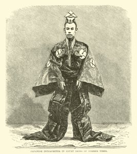 Japanischer Dolmetscher in Hofkleidung früherer Zeiten