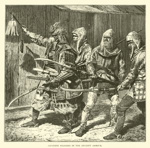 Japanese soldiers in the ancient armour  af English School