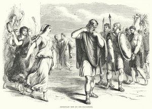 Jefta mødt af sin datter (gravering) af English School