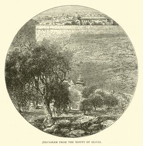 Jerusalem fra Oliebjerget af English School