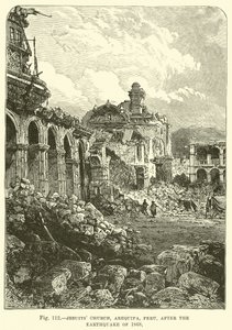 Jesuits Church, Arequipa, Peru, after the earthquake of 1868  af English School