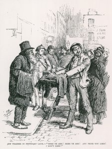 Jødiske handlende i Petticoat Lane af English School