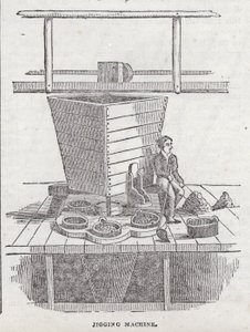 Jigging maskine, Cornish kobbermine (gravering) af English School