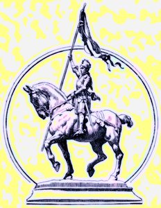 Joan of Arc, illustration til History of England af H. O. Arnold-Forster, udgivet 1897 (digitalt forbedret billede) af English School