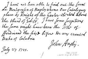 John Anstis, Garter King at Arms von English School