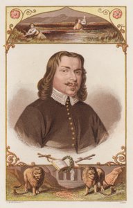 John Bunyan, portræt (farvet gravering) af English School