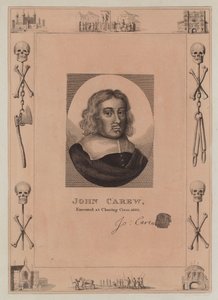 John Carew, henrettet ved Charing Cross, 1660 af English School