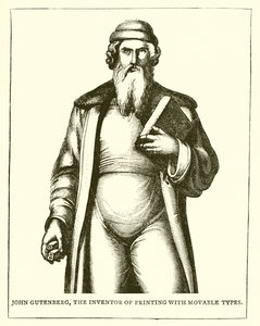 John Gutenberg, opfinderen af trykning med bevægelige typer af English School