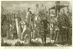 John Hunyadis Son, Matthias Corvinus og George Podiebrad i lejren før Spielberg i 1468 af English School