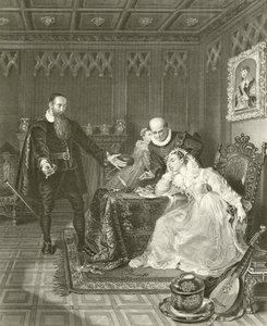 John Knox formaner Mary Queen of Scots af English School