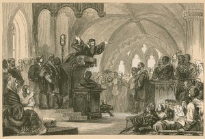 John Knox prædiker i St. Andrews af English School