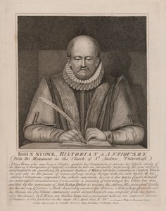 John Stow, engelsk historiker og antikvar (gravering) af English School
