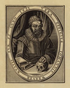 John Weever, engelsk digter og antikvar (gravering) af English School